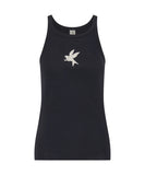 ONE TEASPOON BLACK FINE RIB SINGLET