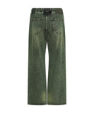 ONE TEASPOON BLACK KHAKI ROADHOUSE WIDE LEG DRAWSTRING JEANS