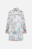 CAMILLA PLUMES AND PARTERRES SHIRT TUNIC WITH SIDE BUTTONS