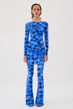 SUBOO SHIBORI GATHERED PANTS IN BLUE