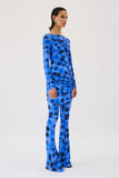 SUBOO SHIBORI GATHERED PANTS IN BLUE