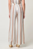 ONCE WAS DYNASTY LINEN VISCOSE PANT IN CAYMAN STRIPE