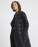 JAC + MOOKI DENIM TRENCH IN VINTAGE BLACK