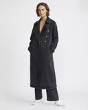 JAC + MOOKI DENIM TRENCH IN VINTAGE BLACK