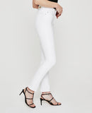 AG JEANS THE MARI HIGH RISE SLIM STRAIGHT IN WHITE