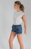DRICOPER ACTIVE DEMIN SHORTS IN MID WASH
