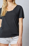 DRICOPER NOVA LOOSE TEE IN BLACK LEOPARD