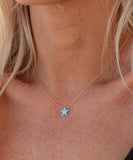 LUNA GIRL AQUA OPAL STAR 18K PLATED GOLD