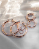 LUV AJ AMALFI HOOPS IN ROSE GOLD