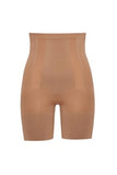 SPANX ON-CORE HIGH WAISTED MID-THIGH SHORT IN CAFE AU LAIT