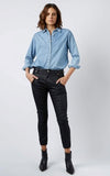 DRICOPER COATED CUFFED JEANS IN BLACK