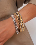 LUV AJ TWO-TONED TIMEPIECE BRACELET