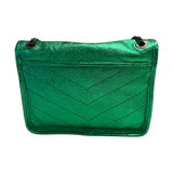 by STUDIO ZEE SELENE BAG IN METALLIC EMERALD