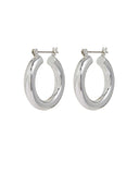 LUV AJ BABY AMALFI TUBE HOOPS IN SILVER