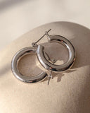 LUV AJ BABY AMALFI TUBE HOOPS IN SILVER