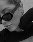 LUV AJ BABY AMALFI TUBE HOOPS IN SILVER