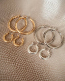 LUV AJ BABY AMALFI TUBE HOOPS IN SILVER