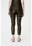 ONCE WAS GAUNTLET RELAXED LEATHER PANT IN GROVE
