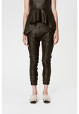 ONCE WAS GAUNTLET RELAXED LEATHER PANT IN GROVE
