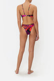 CAMILLA MIDNIGHT POPPY V NECK ROUCHED BANDEAU