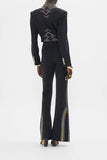 CAMILLA THEY CALL HER NEFERTARI JERSEY FLARE PANT IN BLACK / GOLD