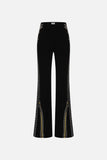 CAMILLA THEY CALL HER NEFERTARI JERSEY FLARE PANT IN BLACK / GOLD