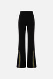 CAMILLA THEY CALL HER NEFERTARI JERSEY FLARE PANT IN BLACK / GOLD