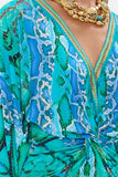 CAMILLA LAND OF WONDER LONG SPLIT FRONT TWIST DRESS