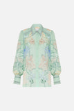 CAMILLA DREAMING IN DUTCH BUTTON THROUGH BLOUSON SLEEVE BLOUSE