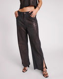 ONE TEASPOON NIGHT ANIMAL STRAIGHT LEG MID WAIST DENIM BILLIE JEANS