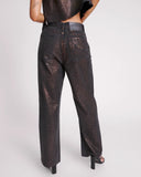 ONE TEASPOON NIGHT ANIMAL STRAIGHT LEG MID WAIST DENIM BILLIE JEANS