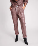 ONE TEASPOON BRONZED CHOCOLATE SHABBIES DRAWSTRING DENIM JEANS