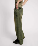 ONE TEASPOON BLACK KHAKI ROADHOUSE WIDE LEG DRAWSTRING JEANS