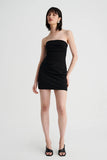 SUBOO STELLA STRAPLESS MINI DRESS IN BLACK