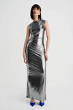 SUBOO NOVA DRPAED MAXI DRESS IN GUNMETAL