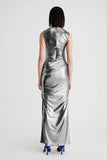 SUBOO NOVA DRPAED MAXI DRESS IN GUNMETAL