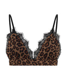 ONE TEASPOON LEOPARD AND LACE BRALETTE