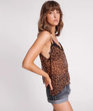 ONE TEASPOON LEOPARD AND LACE CAMI TOP