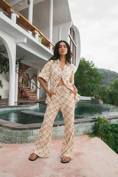 ISABELLE QUINN REMI PANT IN OASIS CHECK