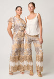 ONCE WAS DANXIA LINEN VISCOSE PANT IN GOLDEN MALLOW