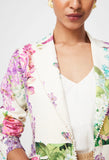 ONCE WAS BAHIA STRETCH LINEN VISCOSE BLAZER IN WISTERIA ALBA