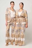 ONCE WAS BAHIA LINEN VISCOSE BLAZER IN GOLDEN MALLOW