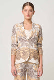 ONCE WAS BAHIA LINEN VISCOSE BLAZER IN GOLDEN MALLOW