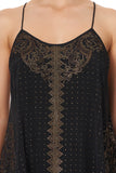CAMILLA LUXE BLACK T BACK SHOESTRING TOP
