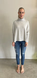 SPENCER ROLL NECK KNIT IN SILVER