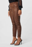 ONCE WAS LIBRERIA RELAXED LEATHER ELASTIC WAIST PANT IN TAN