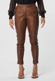 ONCE WAS LIBRERIA RELAXED LEATHER ELASTIC WAIST PANT IN TAN