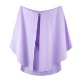 CAZINC THE LABEL MANHATTAN OFF THE SHOULDER TOP IN LILAC