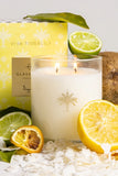 GLASSHOUSE X TIGERLILY VIVA TIGERLILY CANDLE IN COCONUT LEMON AND LIME