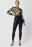 ONCE WAS SELINE STRETCH LEATHER PANT IN BLACK